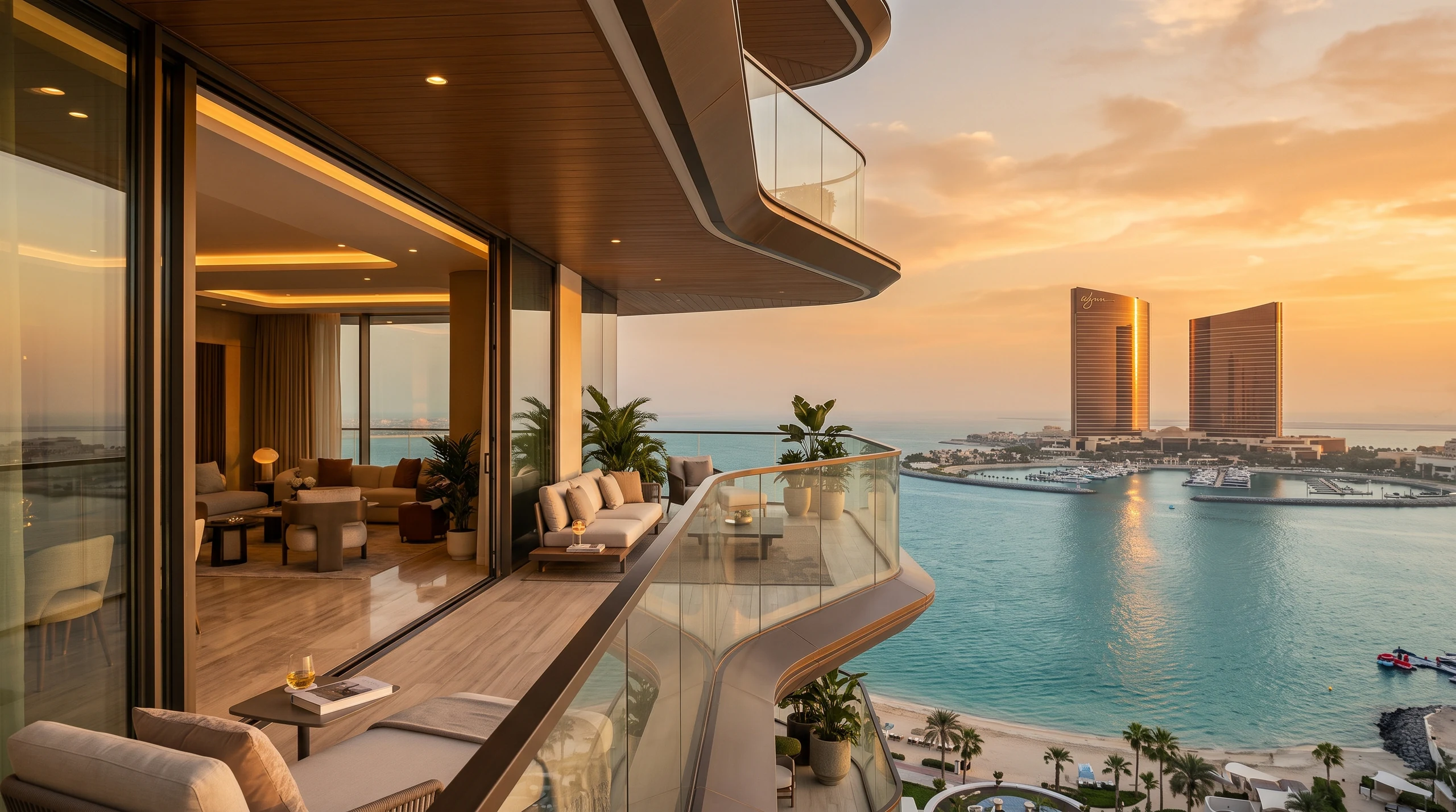 Illustrative balcony outlook towards the sea